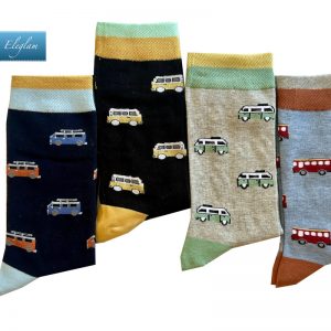 calcetines dibujos de campers y furgonetas