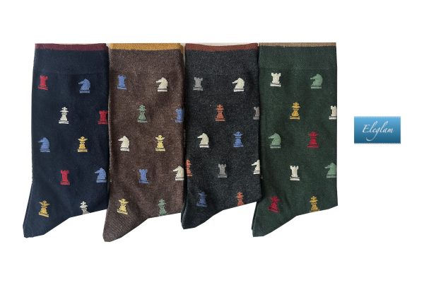 calcetines dibujos ajedrez