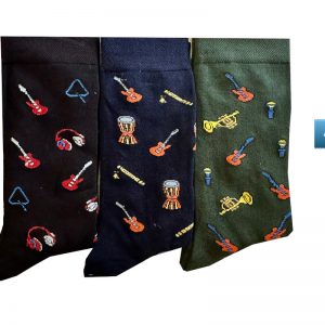calcetines dibujos instrumentos musicales